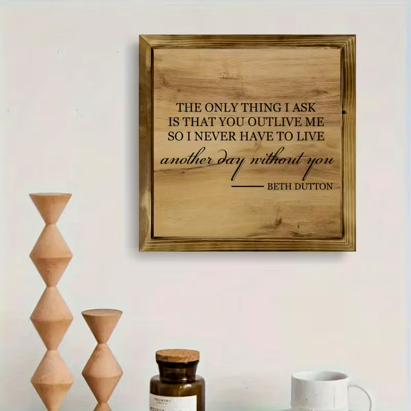 Beth Dutton "Only Request" Wood Framed Wall Art - Rustic